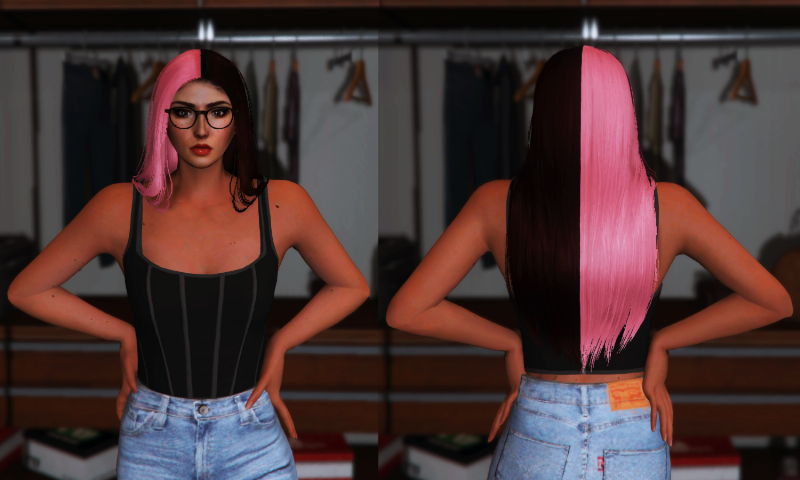 Long Two Tone Hair For MP Female Grand Theft Auto V Best Mods