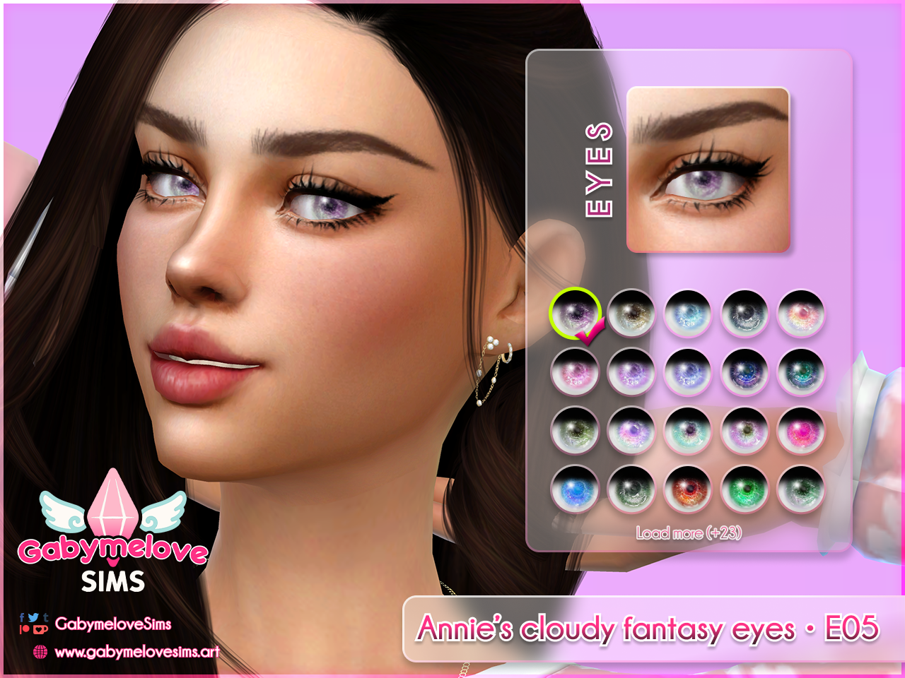 Annie's cloudy fantasy eyes • E05, contact lenses - The Sims 4 - Best Mods